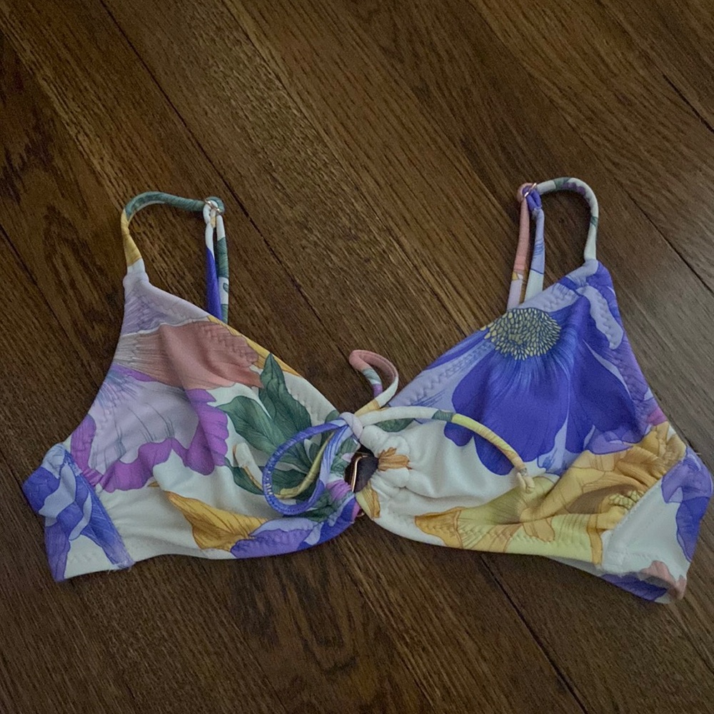 Floral bikini top
